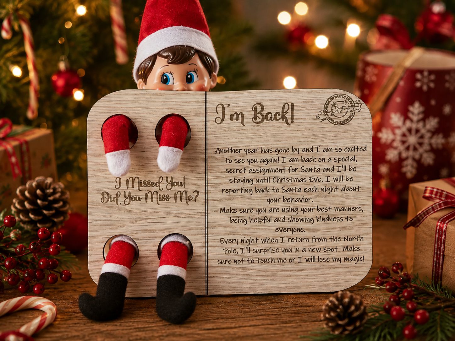 Elf Postcard - 4mm Oak Veneered MDF