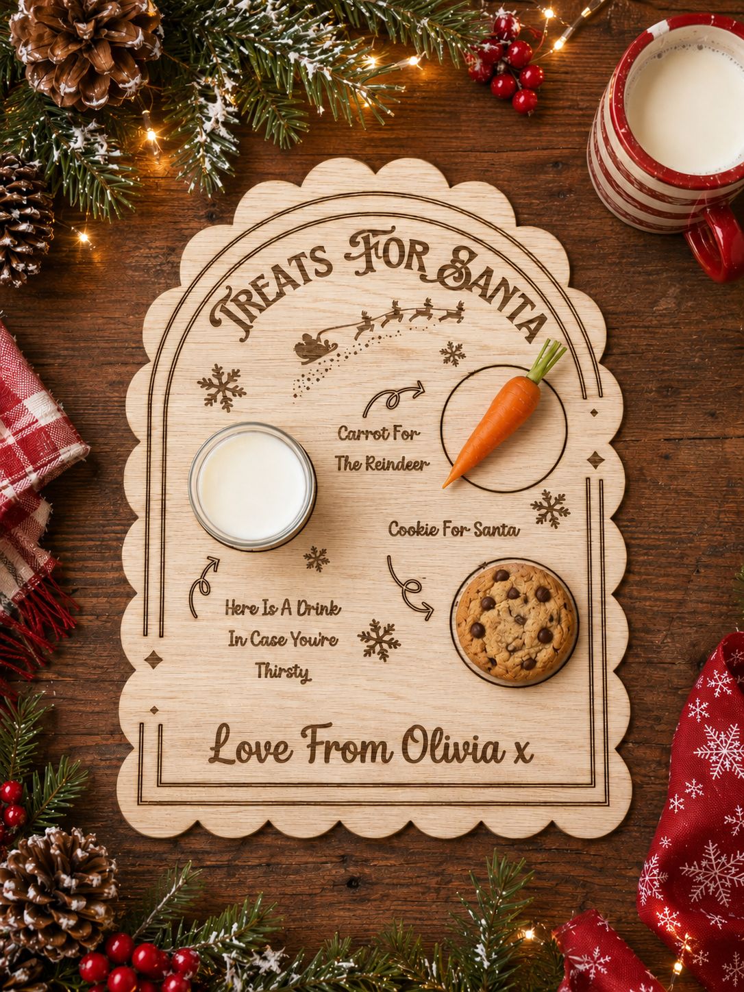 Treat Board For Santa - 4mm Oak Veneered MDF