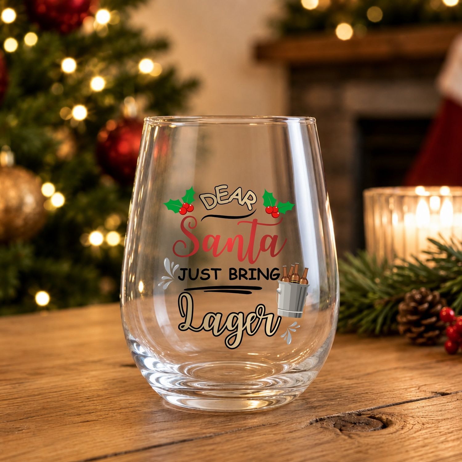 Santa Lager DTF or UVDTF Decal