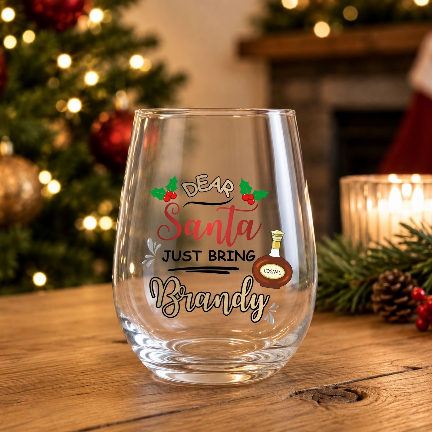 Santa Brandy DTF or UVDTF Decal
