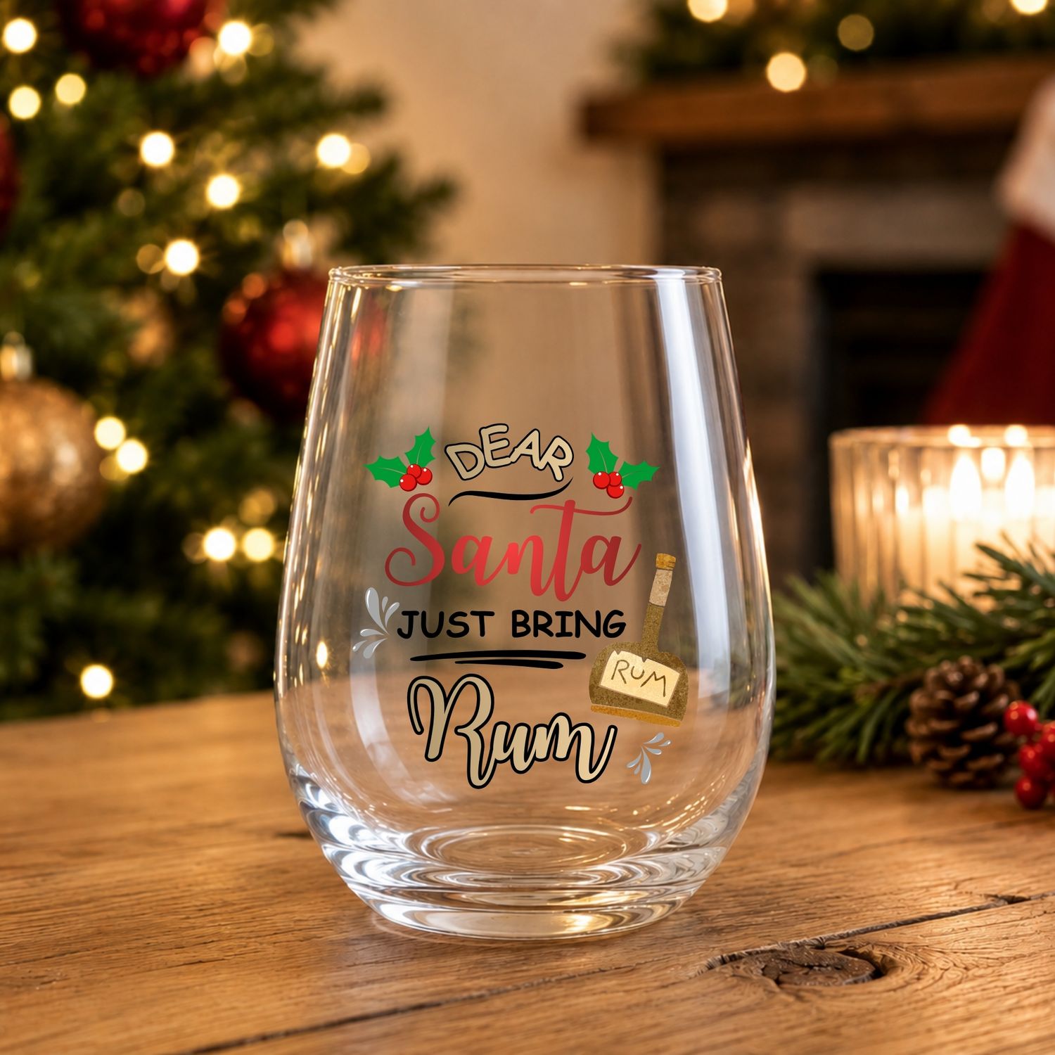Santa Rum DTF or UVDTF Decal