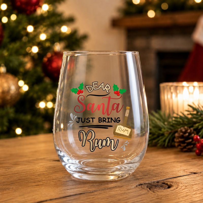 Santa Rum DTF or UVDTF Decal