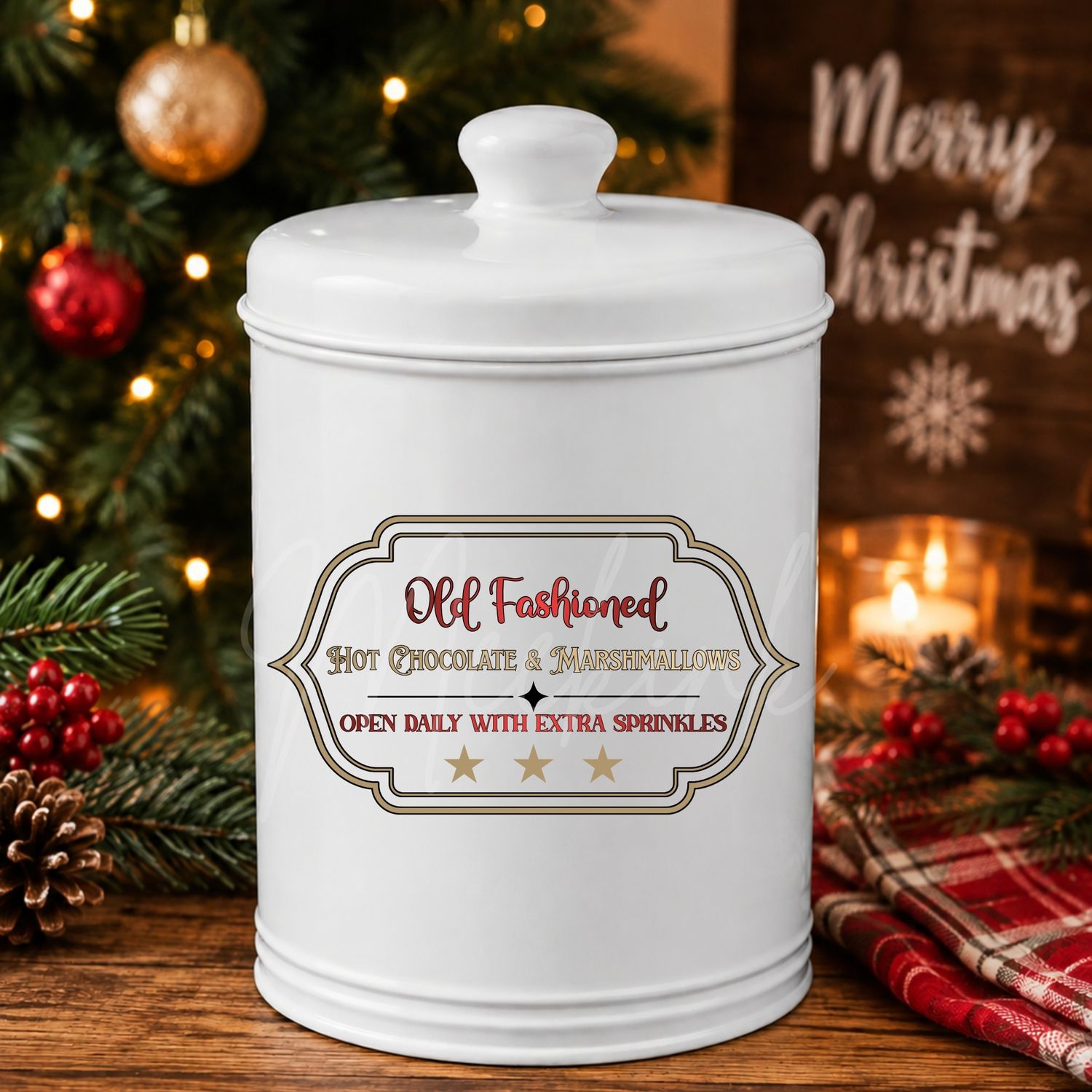 Hot Chocolate &amp; Marshmallows DTF or UVDTF Decal