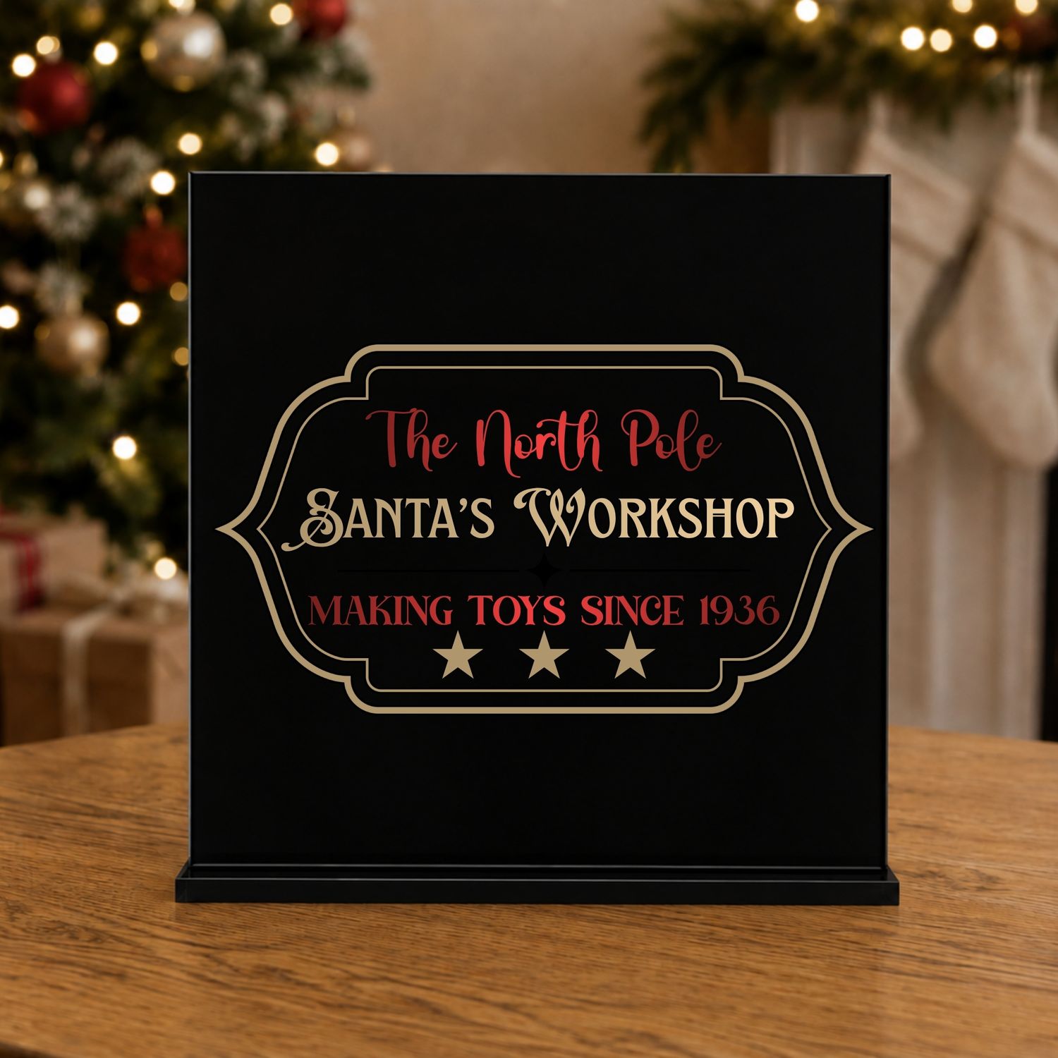 Santa's Workshop DTF or UVDTF Decal