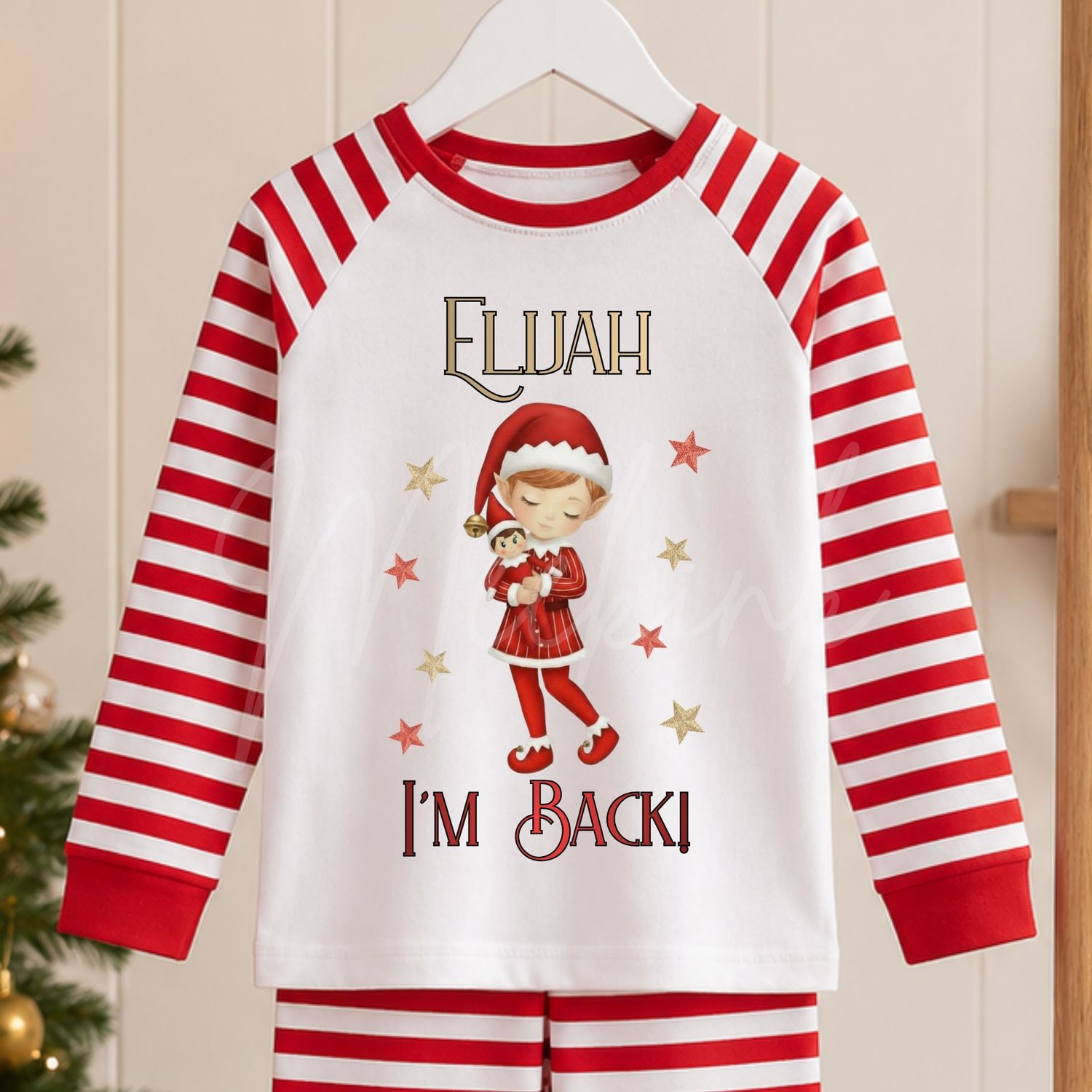 Elf &amp; Friend I'm Back Boy Standing DTF or UVDTF Decal