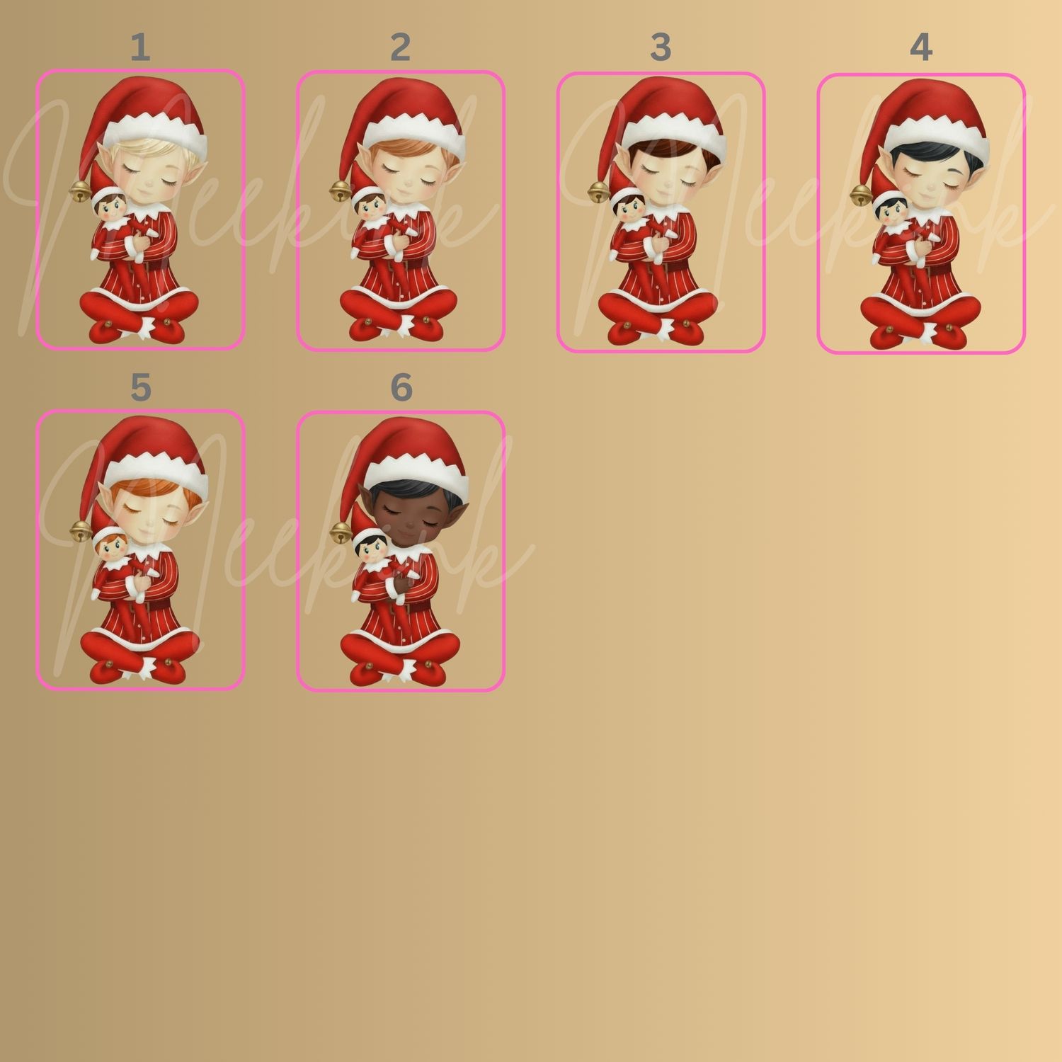 Elf &amp; Friend I'm Back Boy Sitting DTF or UVDTF Decal