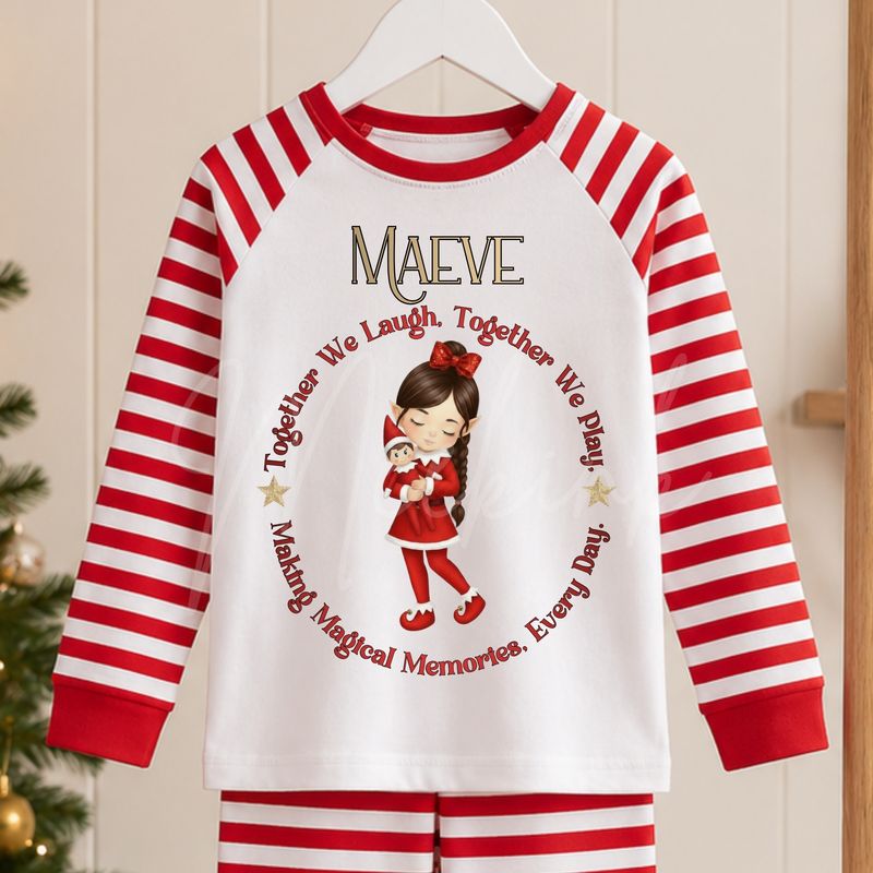 Elf &amp; Friend Magical Memories Girl Standing Plaited Hair DTF or UVDTF Decal