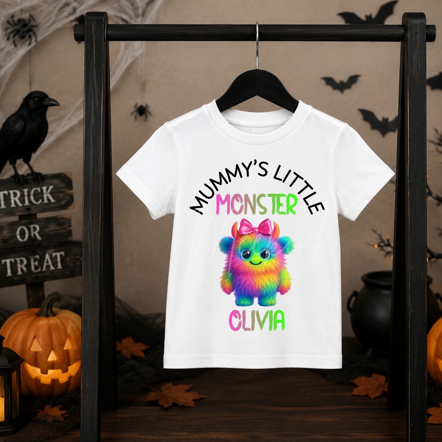 Little Monster Hair Bow DTF Decal