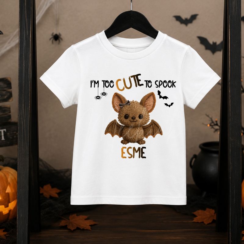 Too Cute To Spook Hair Bow Bat UVDTF or DTF Decal
