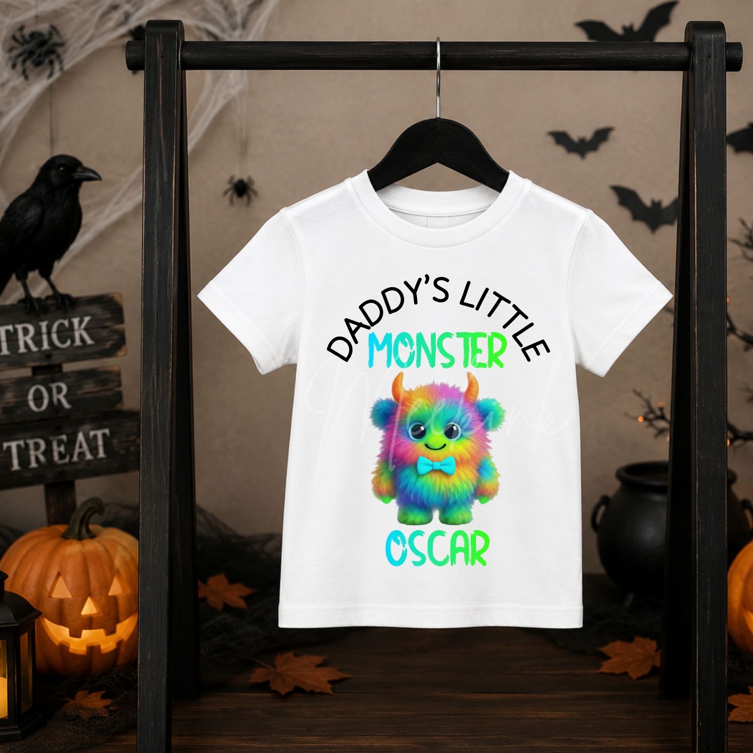 Little Monster Dicky Bow DTF Decal