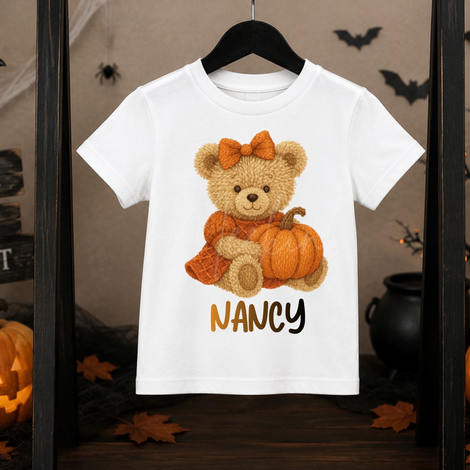 Pumpkin Ted Bow UVDTF or DTF Decal