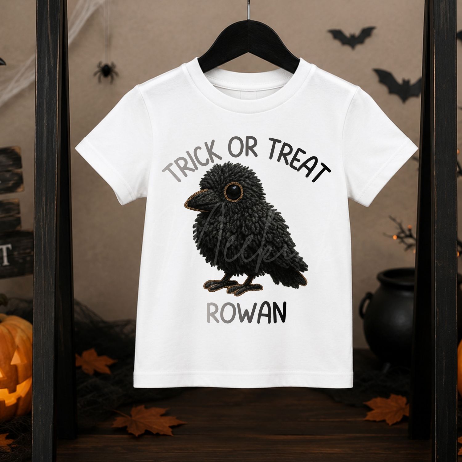 Trick Or Treat Crow UVDTF or DTF Decal
