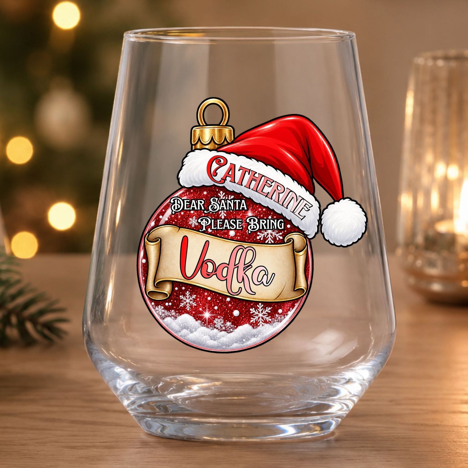 Alcohol Themed Bauble Personalised UVDTF or DTF Decal