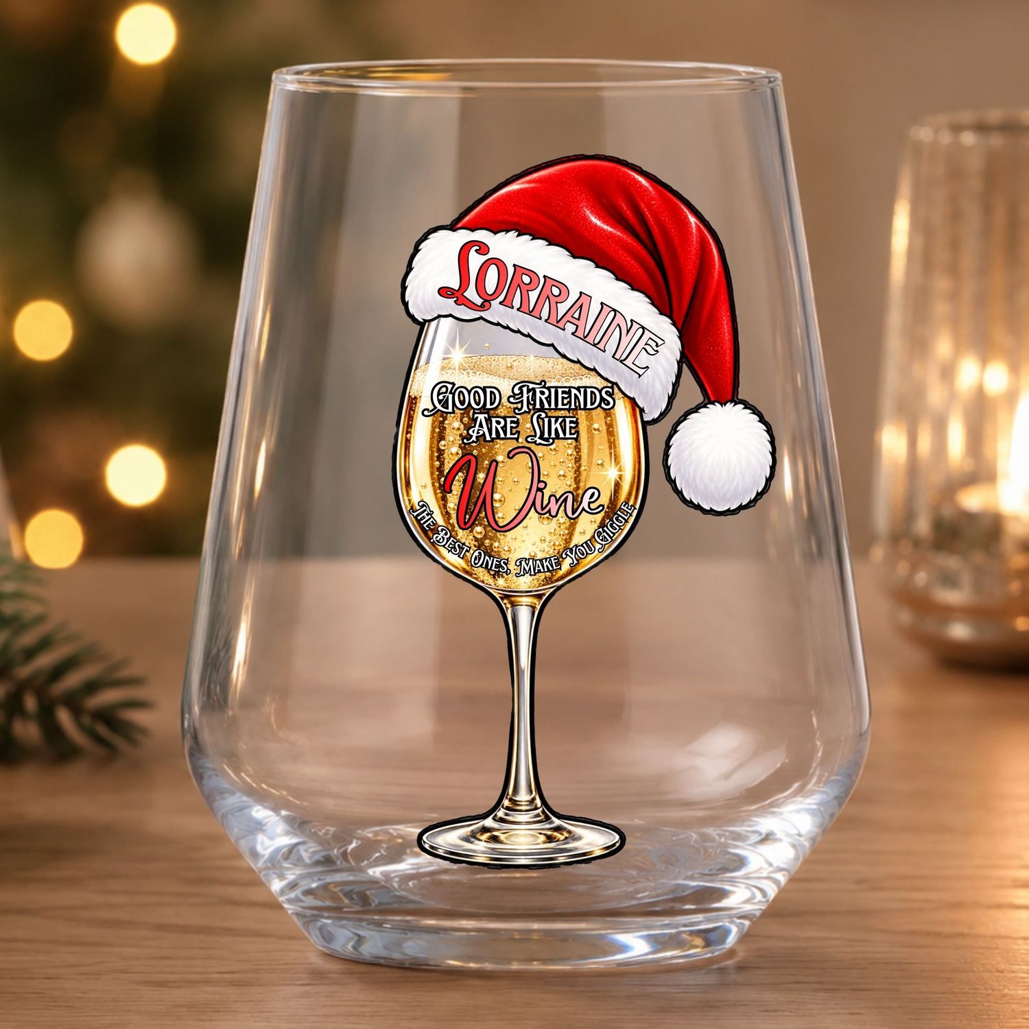 Wine Friend Personalised UVDTF or DTF Decal