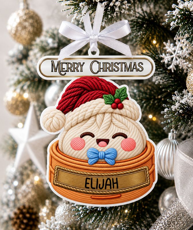 PRINT &amp; BLANK Christmas Dumpling Blue Personalised UVDTF Decal &amp; Acrylic Blank