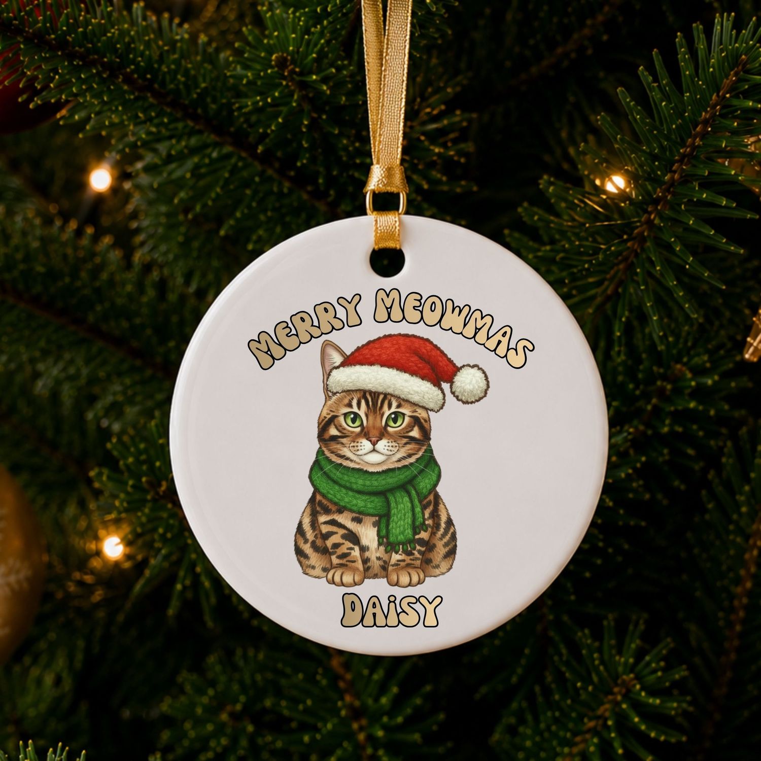 Merry Meowmas Dog 11 To Choose From UVDTF or DTF Decal