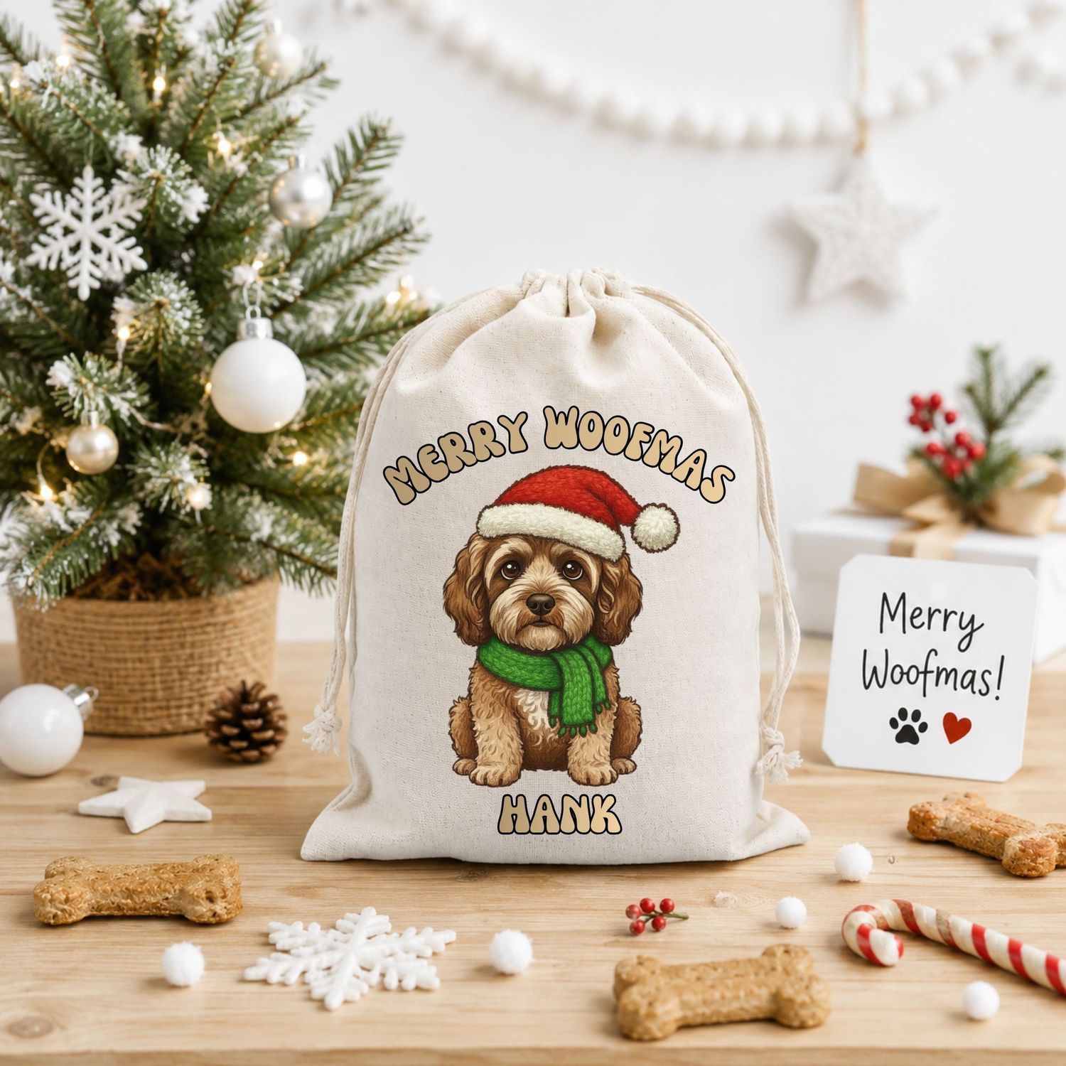 Merry Woofmas Dog 35 Breed's To Choose From UVDTF or DTF Decal