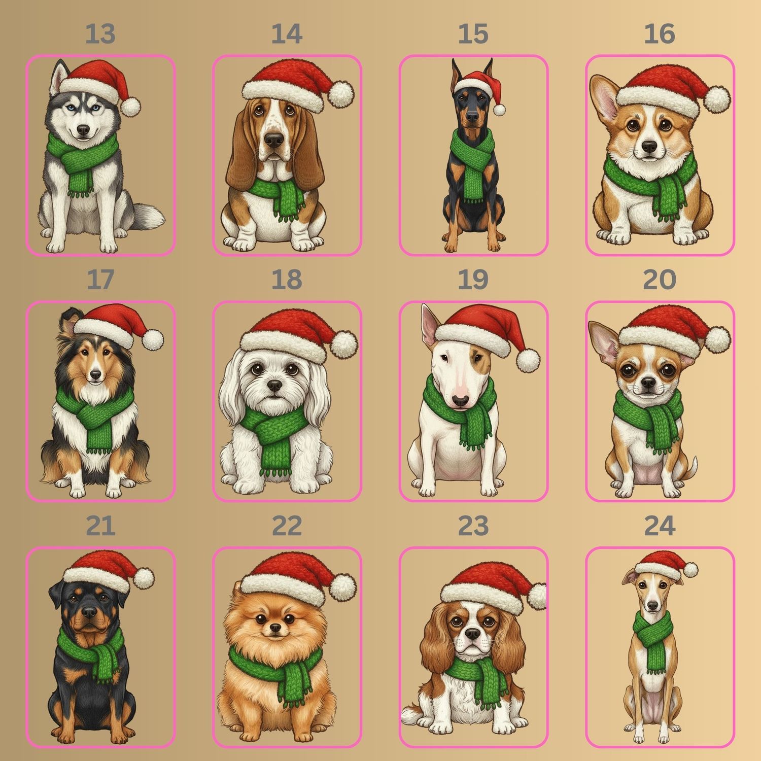 Merry Woofmas Dog 35 Breed's To Choose From UVDTF or DTF Decal