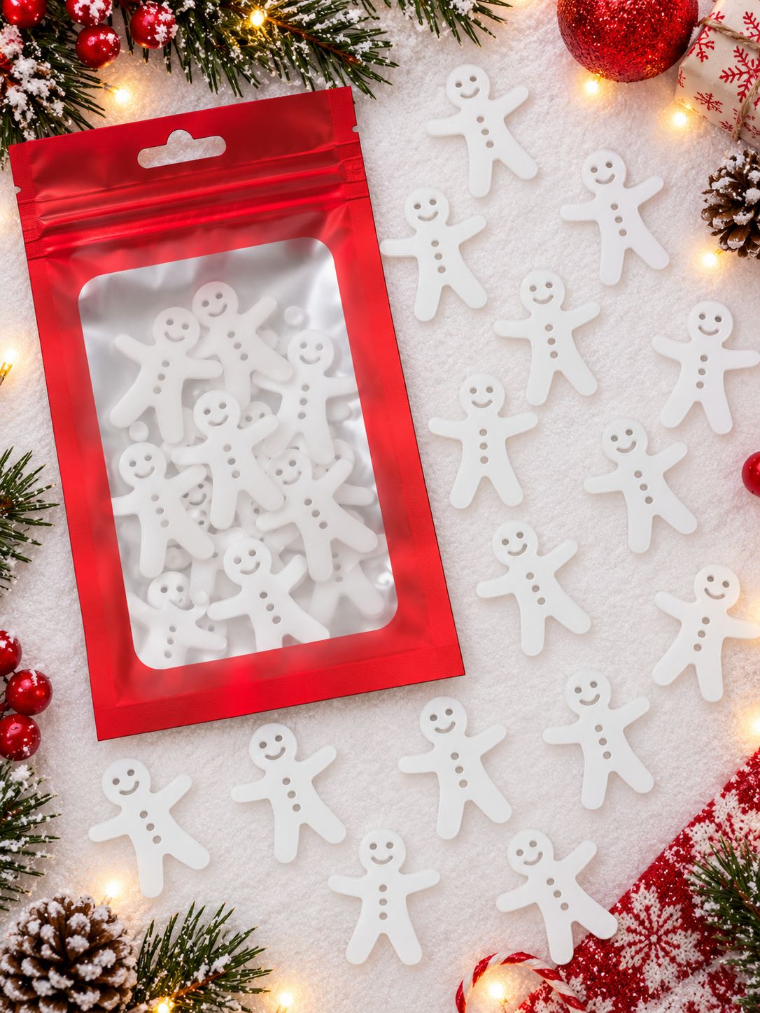Gingerbread Acrylic Or Wood Pack Of 10
