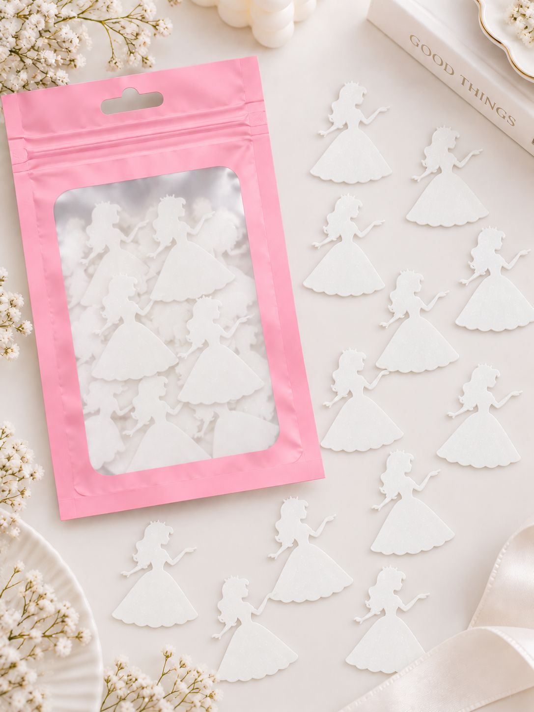 Princess Shape Acrylic Or Wood Pack Of 10