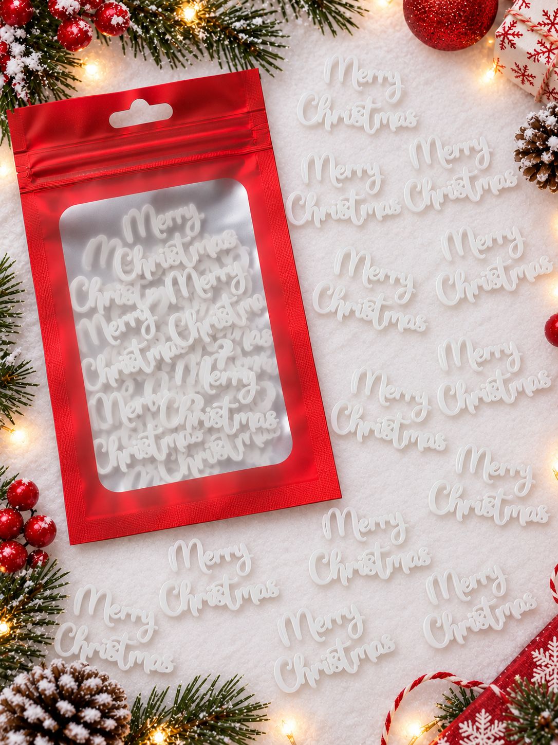 Merry Christmas Word Acrylic Or Wood Pack Of 10