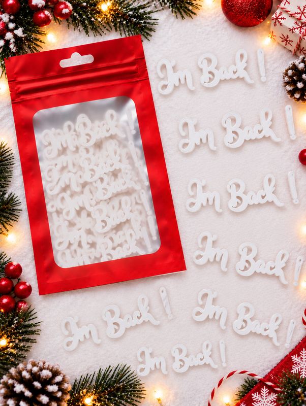 I'm Back! Word Acrylic Or Wood Pack Of 10