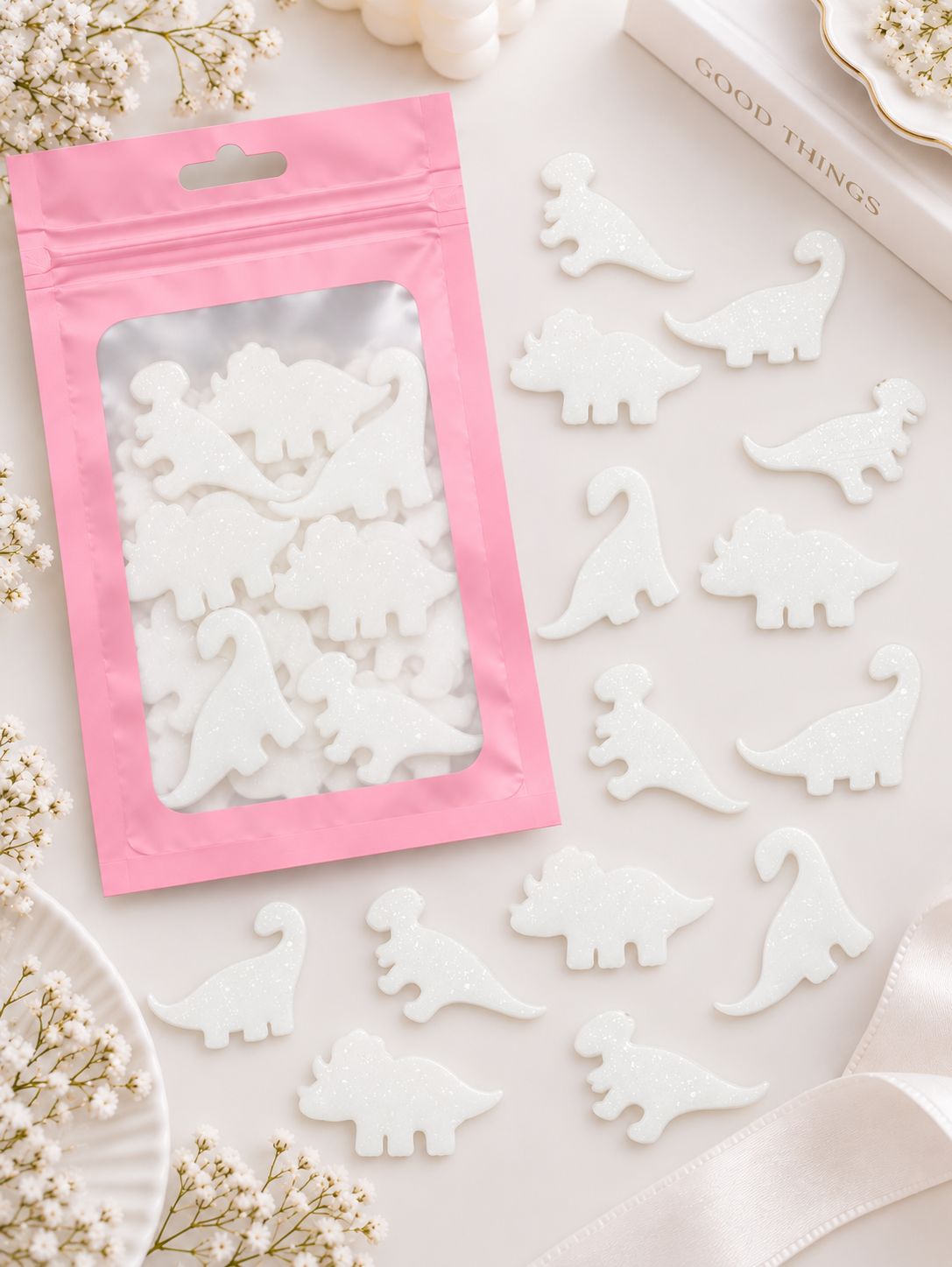 Dino Mix Shape Acrylic Or Wood Pack Of 10