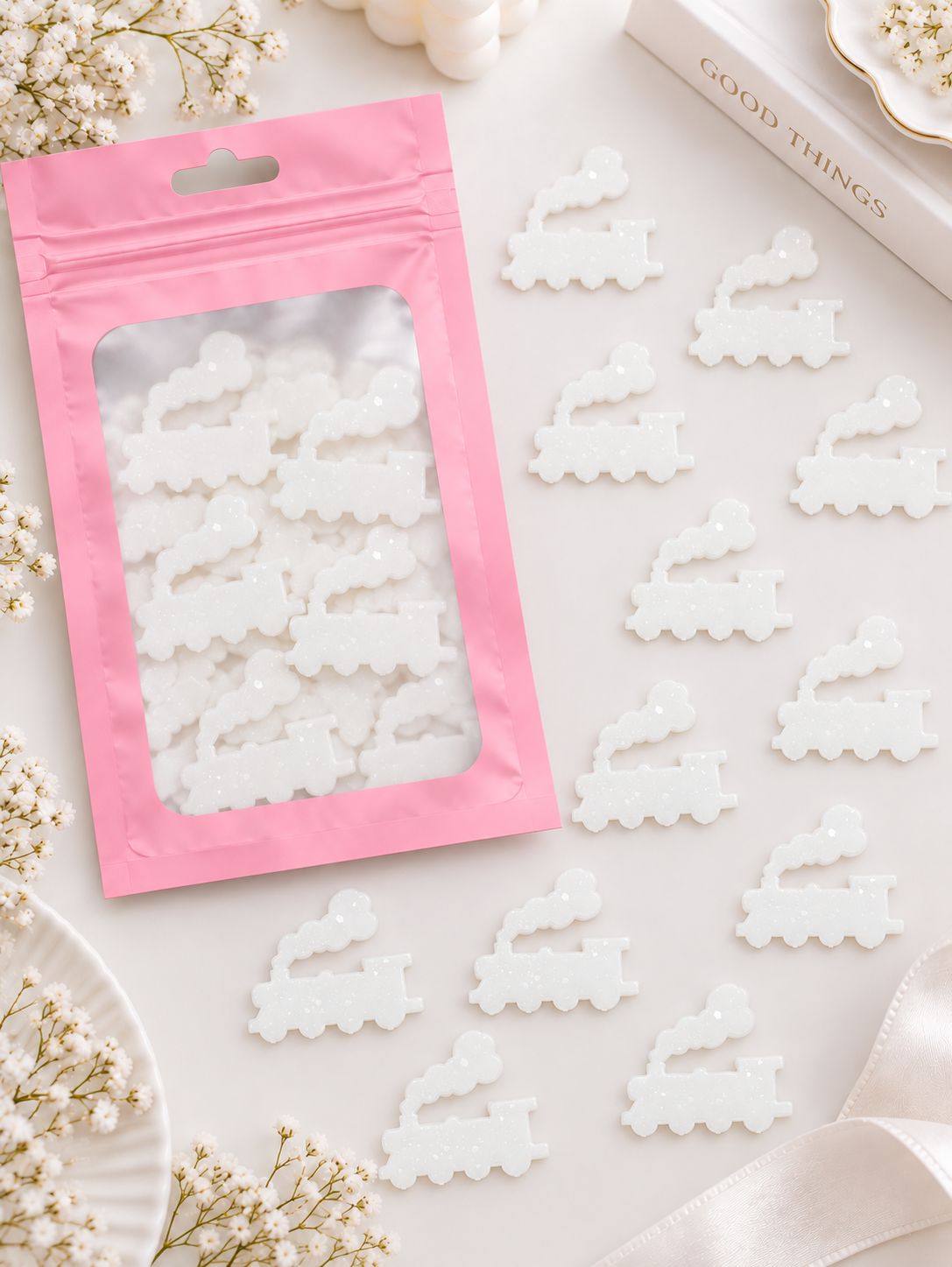Train Shape Acrylic Or Wood Pack Of 10