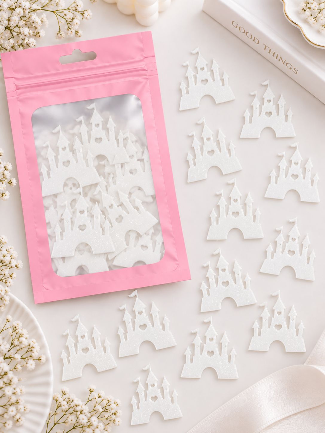 Castle Shape Acrylic Or Wood Pack Of 10