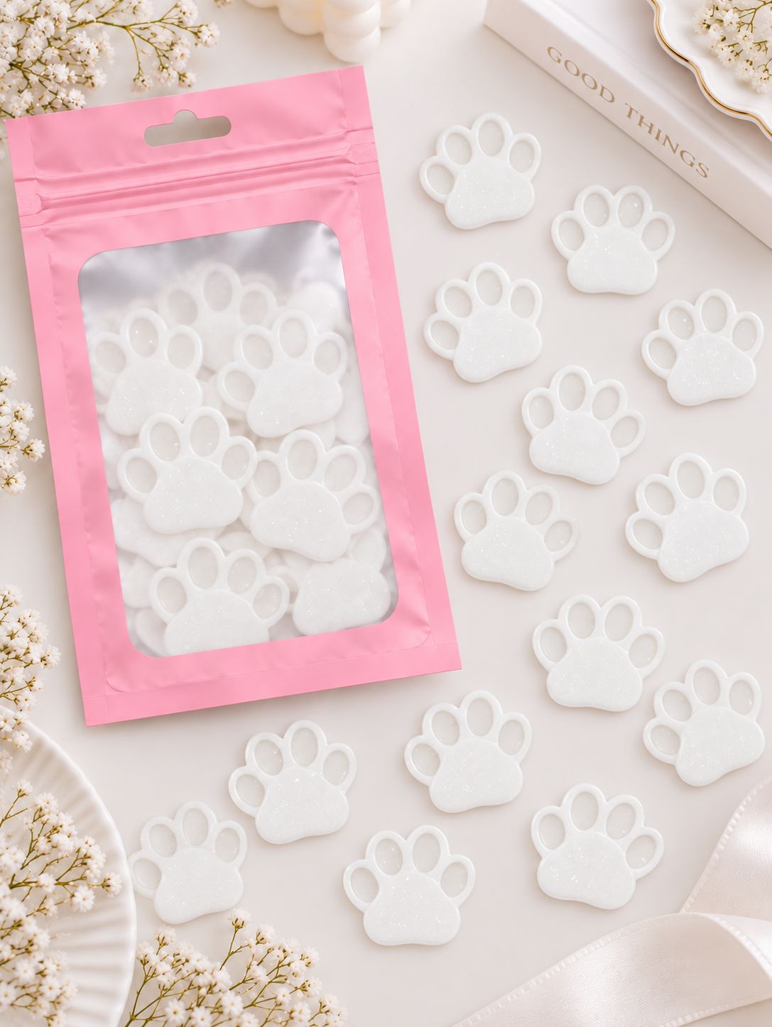 Paw Print Shape Acrylic Or Wood Pack Of 10