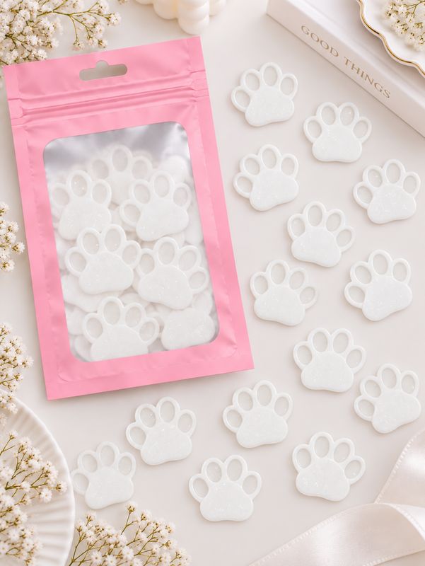 Paw Print Shape Acrylic Or Wood Pack Of 10