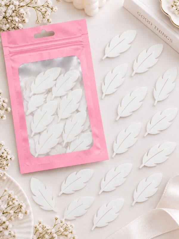 Feather Shape Acrylic Or Wood Pack Of 10