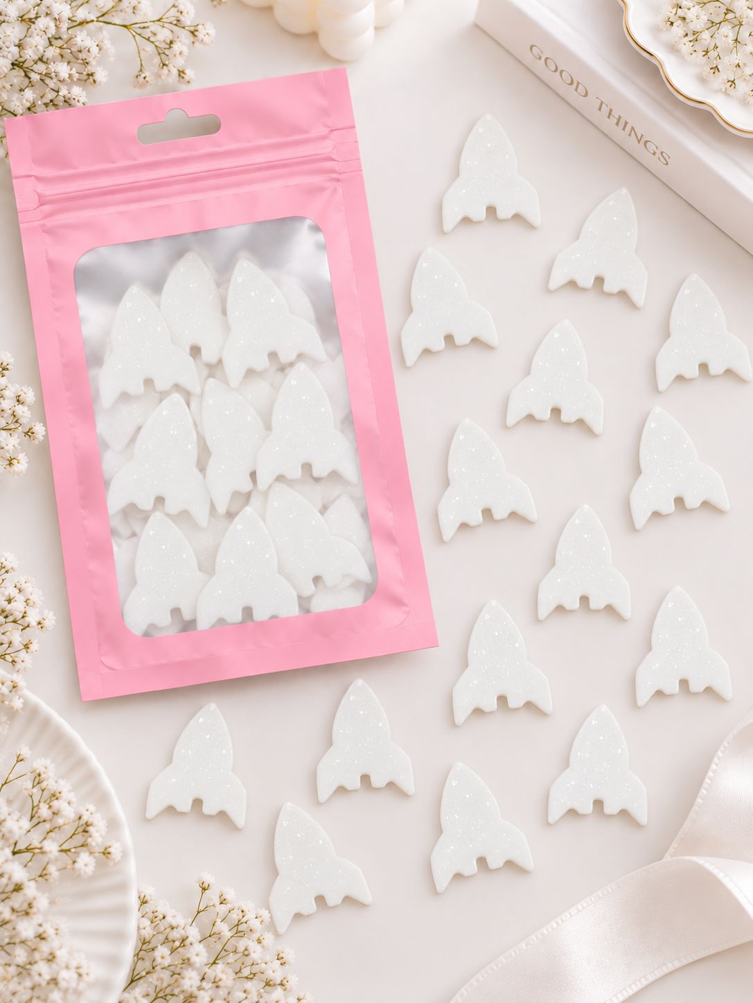 Rocket Shape Acrylic Or Wood Pack Of 10