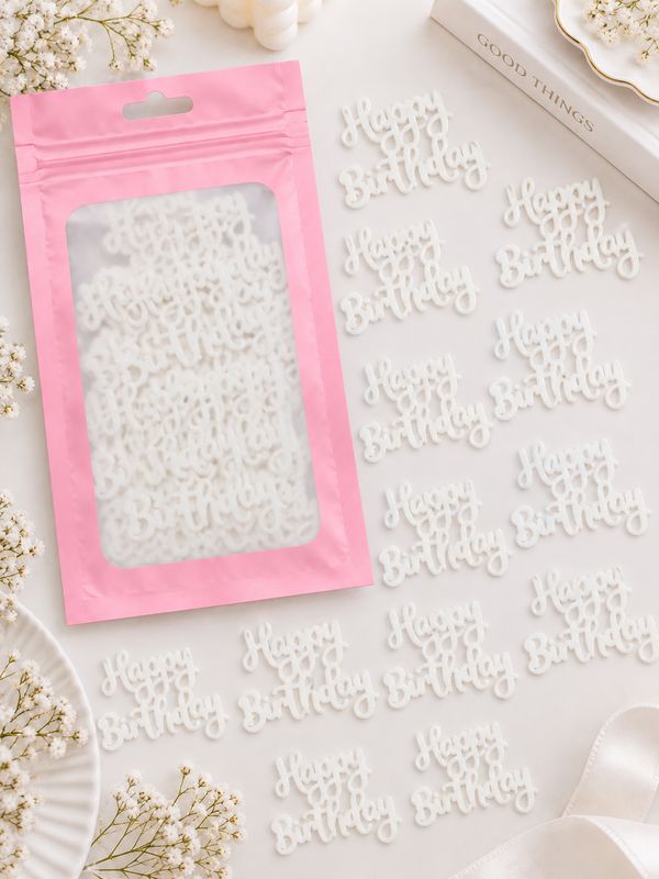 Happy Birthday Word Acrylic Or Wood Pack Of 10