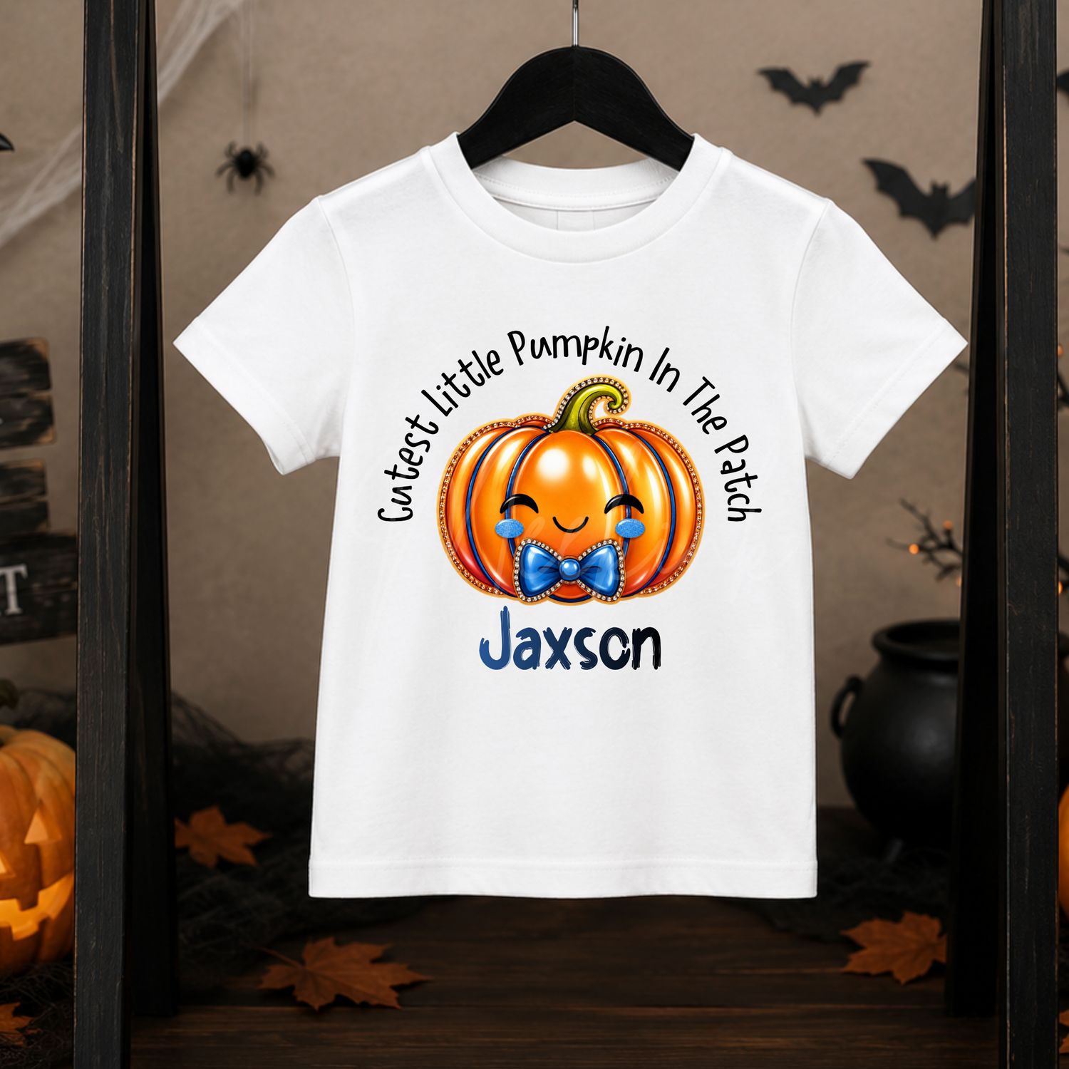 Cutest Little Pumpkin Blue UVDTF or DTF Decal