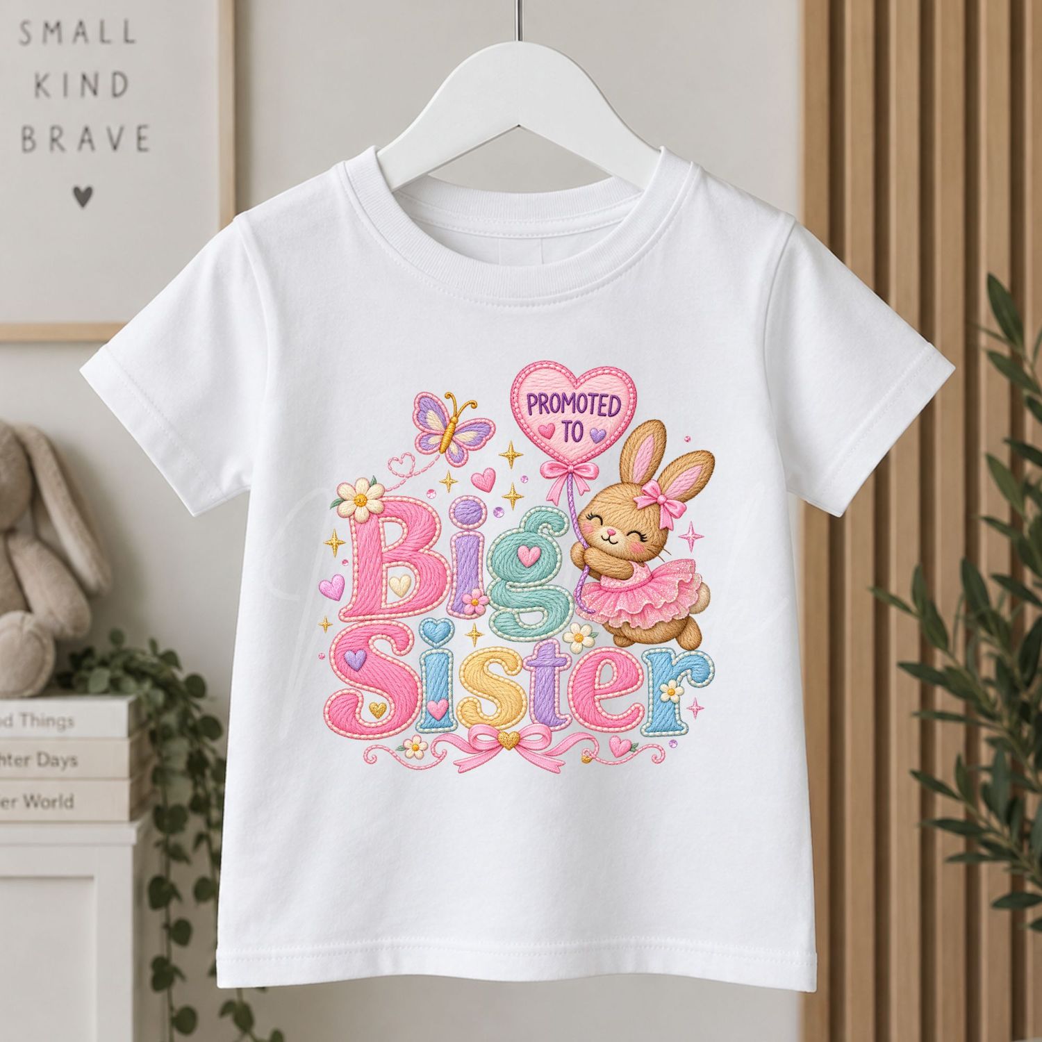 Faux Embroidery Promoted To Big Sister DTF Decal