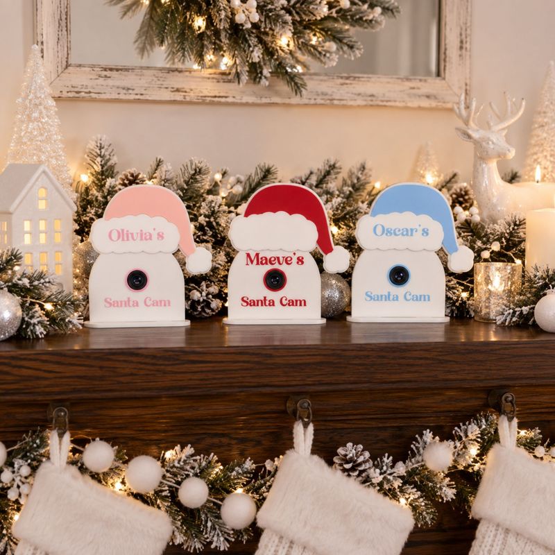 Acrylic Santa Cam With UVDTF Lens &amp; Wording