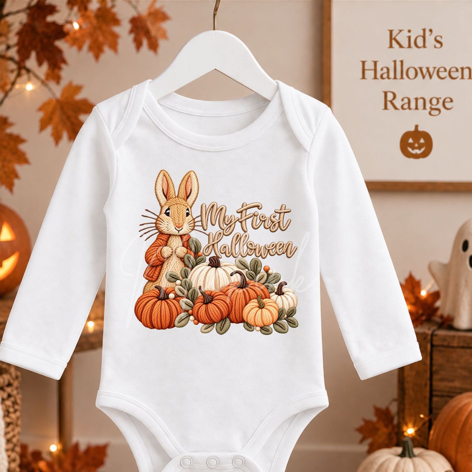 First Halloween Orange 15cm DTF PRINT