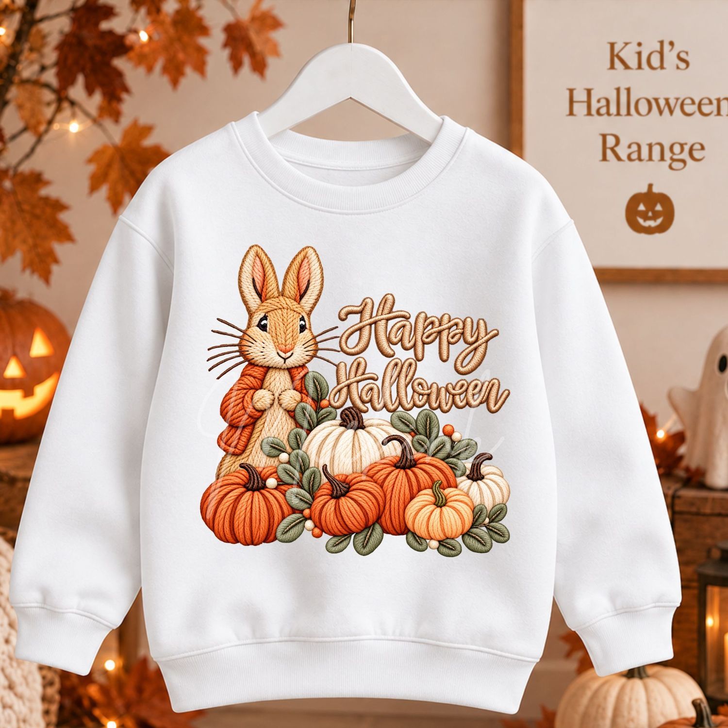 Happy Halloween Bunny 15cm DTF PRINT