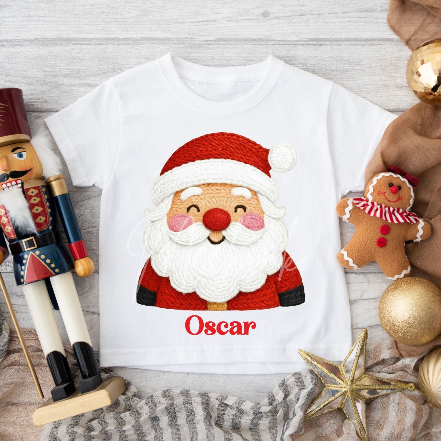 Faux Embroidery Effect Santa 15cm DTF PRINT