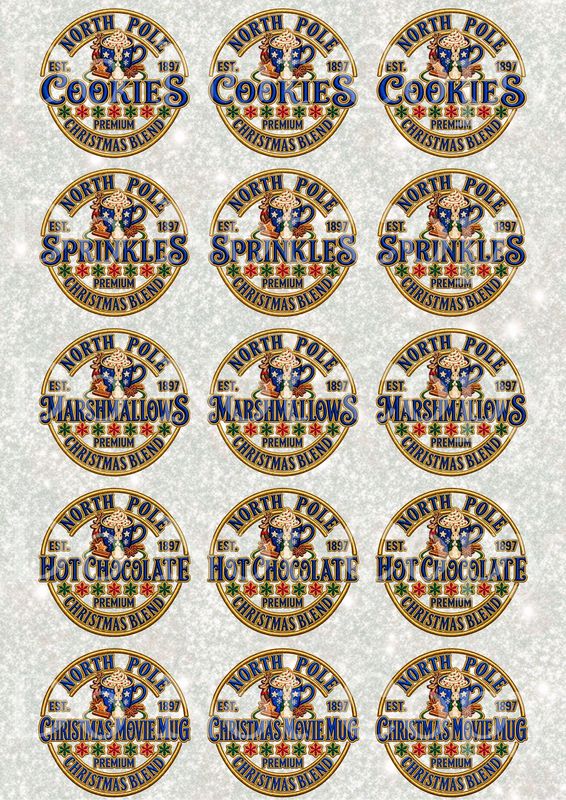Blue Bunny Hot Chocolate Station Decals A3 UVDTF - DTF or SUB
