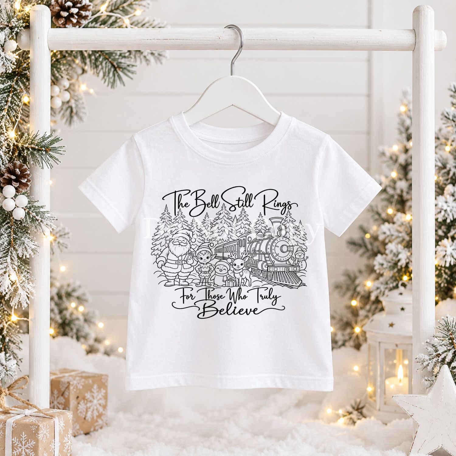 The Bell Still Rings Colouring In Black Outline DTF Decal