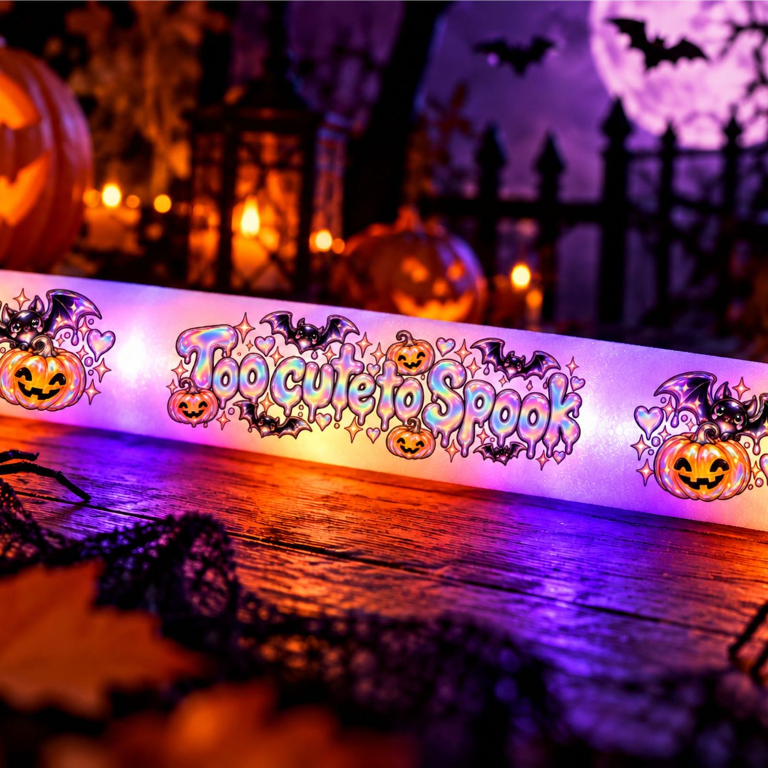 Too Cute To Spook Cute UVDTF Decal Suitable For Led Foam Glow Sticks