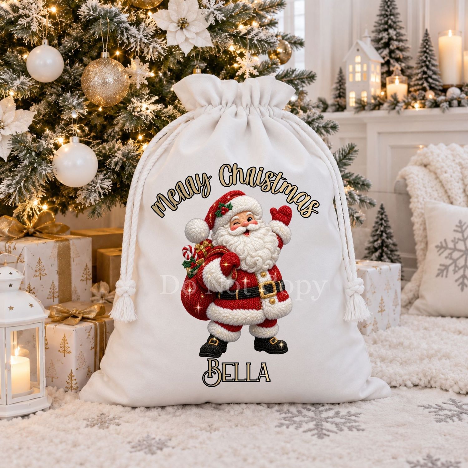 Santa Sack Merry Christmas DTF Decal