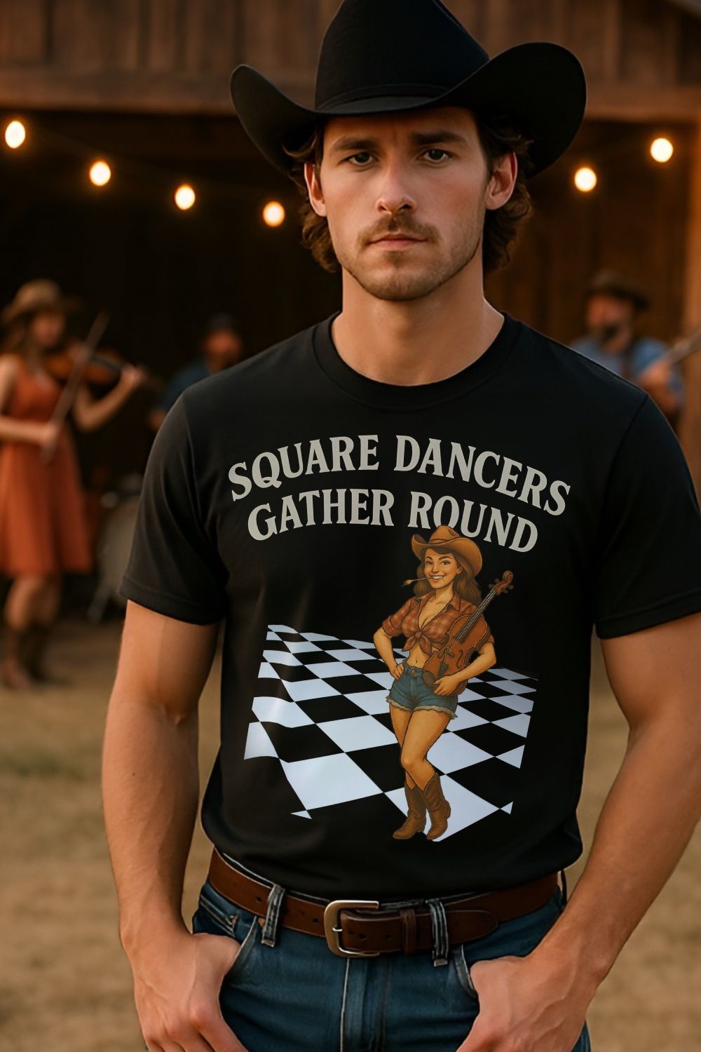 Square Dancers Gather Round T-Shirt | Folk Dance Apparel