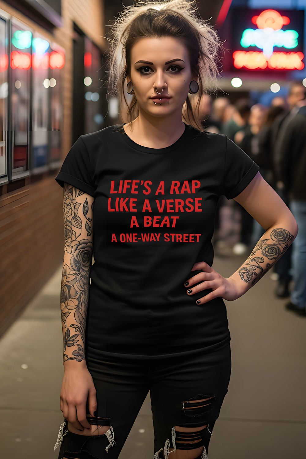 Life&#39;s a Rap&quot; T-Shirt - Hip Hop &amp; Music Quote Tee