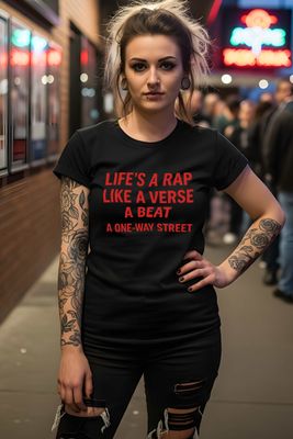 Life&#39;s a Rap&quot; T-Shirt - Hip Hop &amp; Music Quote Tee