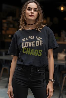 ALL FOR THE LOVE OF CHAOS T-Shirt | Gildan 5000 | DTG Printed Graphic Tee