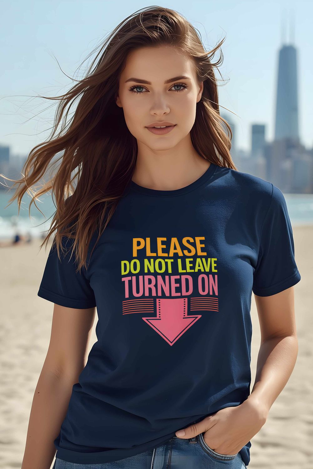 Please Do Not Leave Turned On T-shirt | Flirty &amp; Funny DTG Gildan 64000