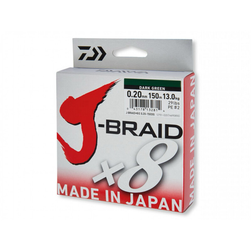 Linea Daiwa J Braid 300m/330Yds Verde Oscuro